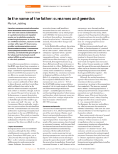 In the name of the father: surnames and genetics