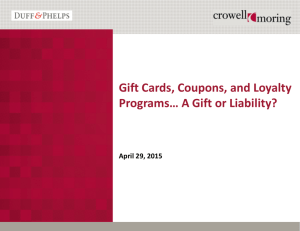 Gift Cards, Coupons, and Loyalty Programs… A