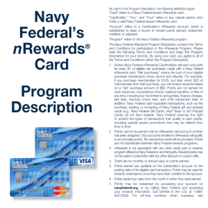 nRewards Credit Card Program Description 194CC