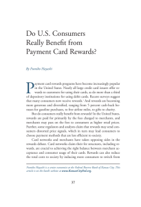 Do U.S. Consumers Really Benefit from Payment Card Rewards?