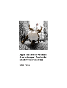 Apple Inc's Stock Valuation: A sample report Cambodian small