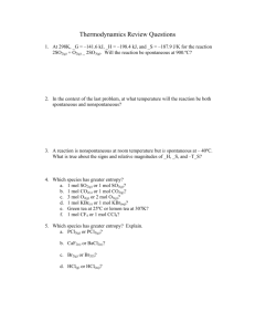 Thermodynamics Review Questions