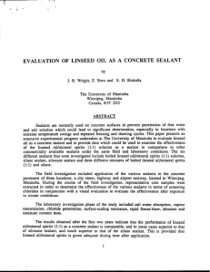 evaluation of linseed oil as a concrete sealant