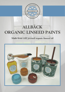 allbäck organic linseed paints