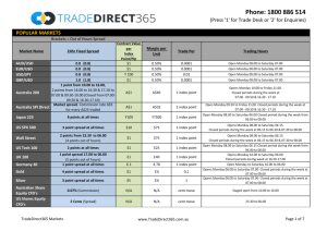 Market Information Sheet