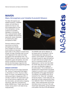 MAVEN Fact Sheet - Laboratory for Atmospheric and Space Physics