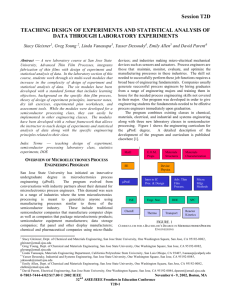 teaching design of experiments and statistical analysis of data