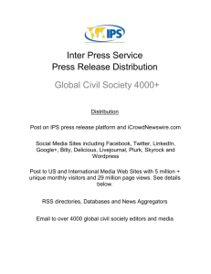 Inter Press Service Press Release Distribution