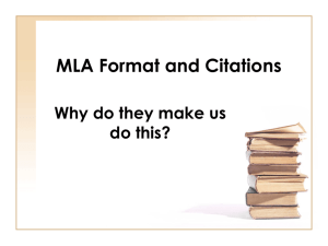 Citing Sources with MLA