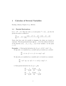 1 Calculus of Several Variables