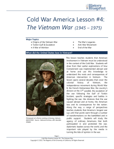 Cold War America Lesson #4: The Vietnam War