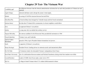 Chapter 29 Test- The Vietnam War