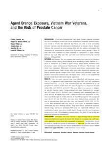 Agent Orange Exposure, Vietnam War Veterans, and the Risk of