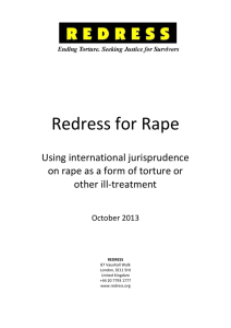 Redress for Rape: Using international jurisprudence on rape as a