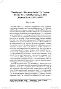 Meanings of Citizenship in the U.S. Empire: Puerto Rico, Isabel