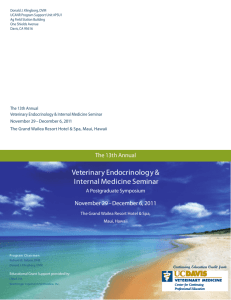 Veterinary Endocrinology & Internal Medicine Seminar
