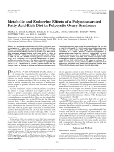Metabolic and Endocrine Effects of a Polyunsaturated Fatty Acid