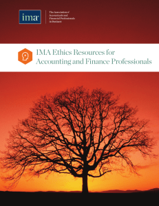 IMA Ethics Resources for Accounting and Finance Professionals