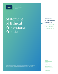 Statement of Ethical Professional Practice
