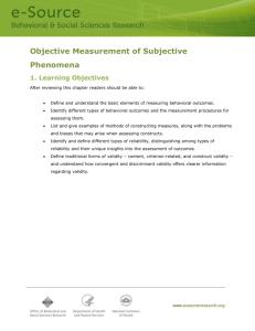 Objective Measurement of Subjective Phenomena - e