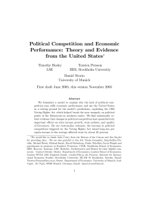 Political Competition and Economic Performance: Theory and