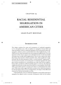 racial residential segregation in american cities