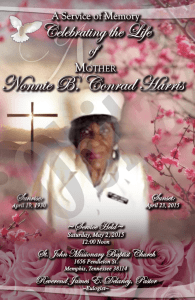 Nonnie B. Conrad Harris - Harrison's Memorial Chapel, Inc.