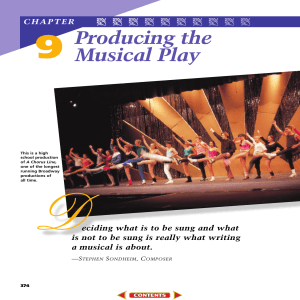 Chapter 9: Producing the Musical Play
