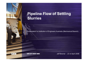 Pipeline Transport of Settling Slurries