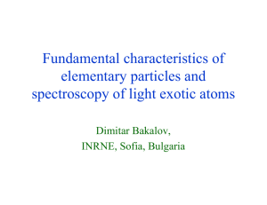 Fundamental characteristics of elementary particles and