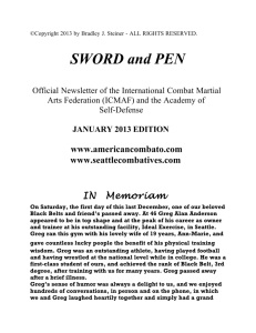 January 2013 - Sword and Pen