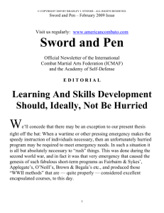 Sword and Pen - American Combato