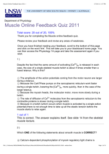 Muscle Online Feedback Quiz 2011