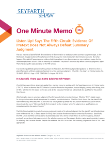 Listen Up! Says The Fifth Circuit: Evidence Of Pretext Does Not