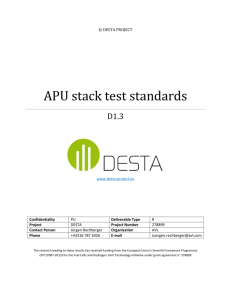 APU stack test standards