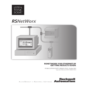 Getting Results with RSNetWorx for EtherNet/IP