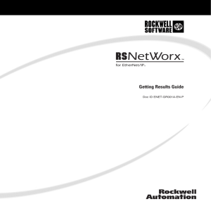 Getting Results with RSNetWorx for EtherNet/IP