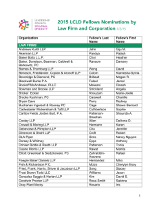 2015 Fellows by Law Firm and Corporation (as of 1/2/15)