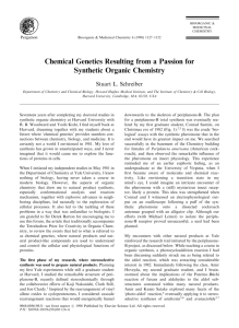 Chemical Genetics Resulting from a Passion for Synthetic Organic