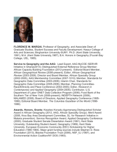 FLORENCE M. MARGAI. Professor of Geography, and Associate