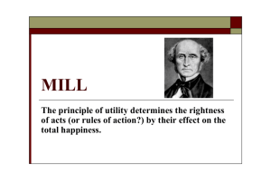 Mill's principle of utility