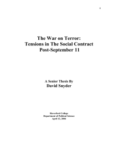 The War on Terror: Tensions in The Social Contract Post