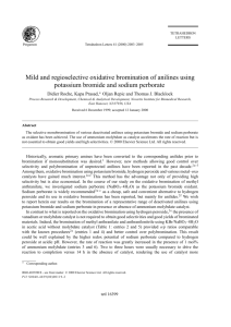 Mild and regioselective oxidative bromination of anilines using
