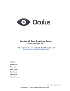 Oculus VR Best Practices Guide
