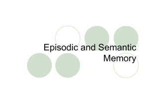 Episodic and Semantic Memory