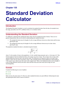 Standard Deviation Calculator