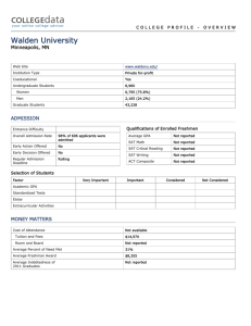 Walden University College Profile Print Version