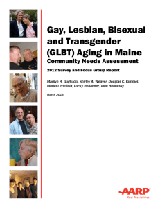 GLBT Aging in Maine Community Needs Assessment