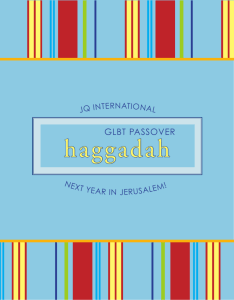 GLBT Haggadah - Institute for Judaism and Sexual Orientation