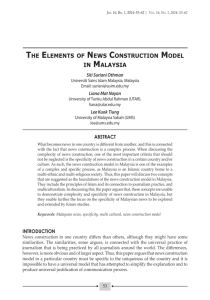 the elements of news construction model in malaysia